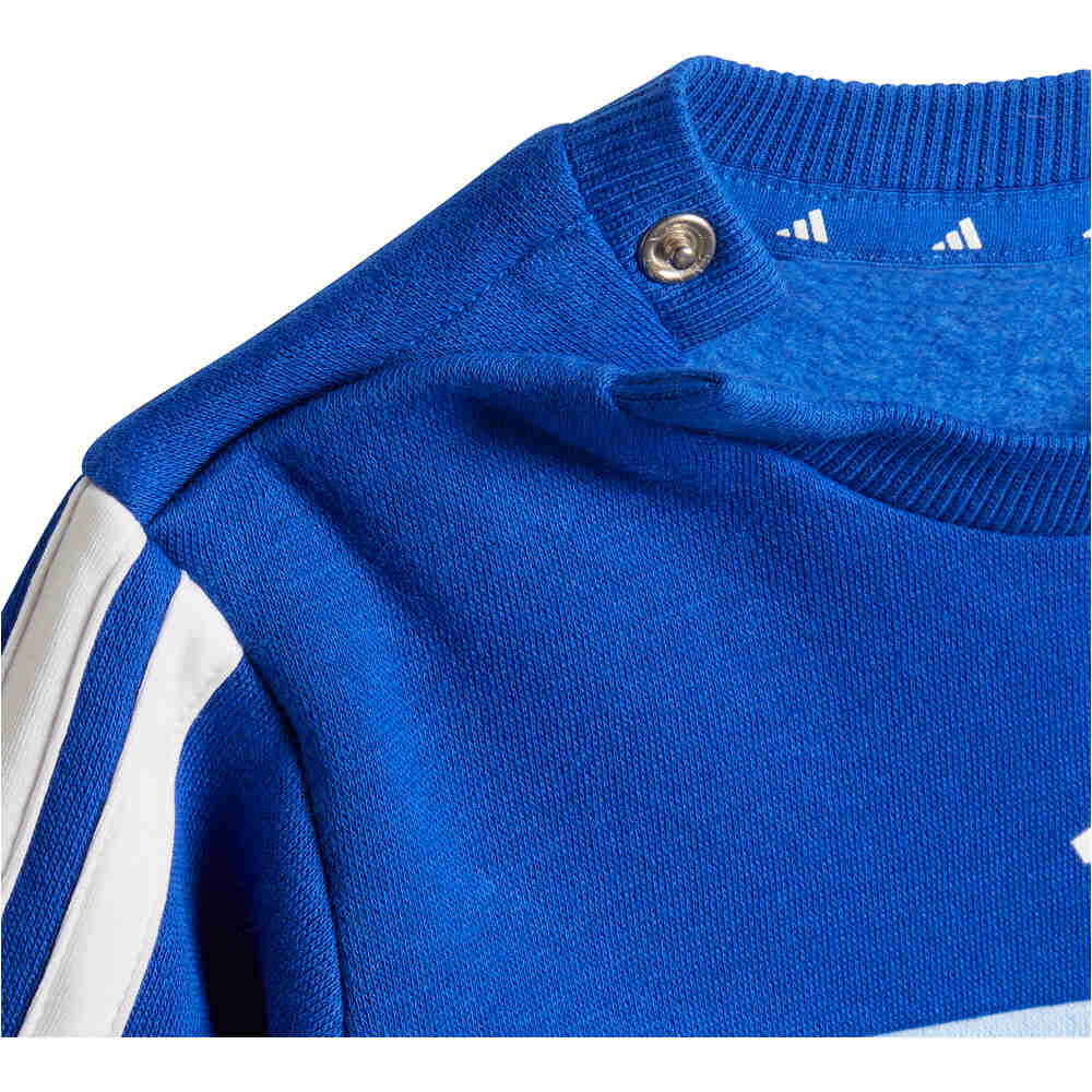 adidas chándal bebé SEASONAL ESSENTIALS TIBERIO 3 STRIPES CREW SET AZUL 04
