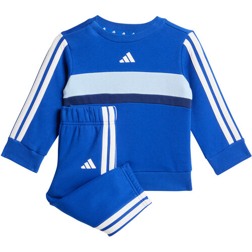 ADIDAS SEASONAL ESSENTIALS TIBERIO 3 STRIPES CREW SET azul