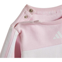 adidas chándal bebé SEASONAL ESSENTIALS TIBERIO 3 STRIPES CREW SET ROSA 04