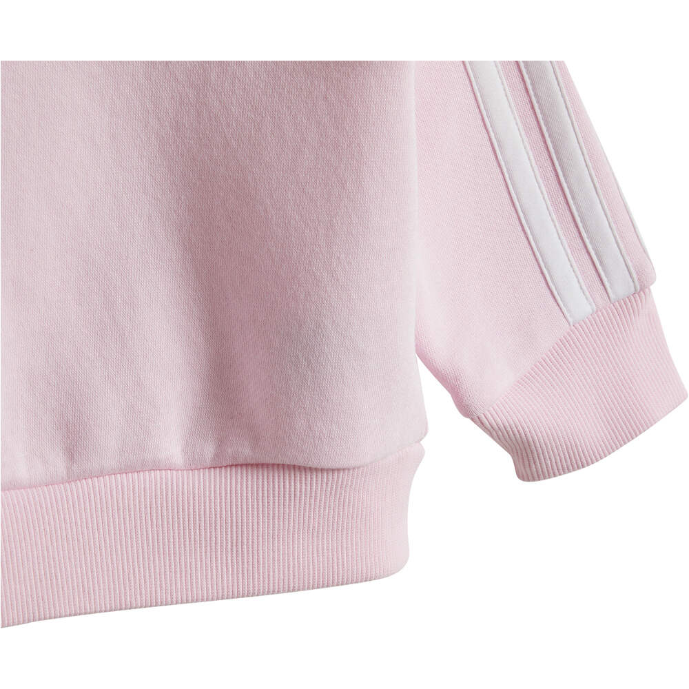 adidas chándal bebé SEASONAL ESSENTIALS TIBERIO 3 STRIPES CREW SET ROSA 05