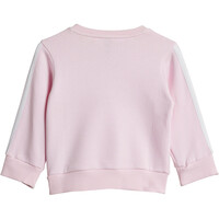 adidas chándal bebé SEASONAL ESSENTIALS TIBERIO 3 STRIPES CREW SET ROSA vista detalle