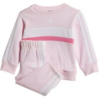adidas chándal bebé SEASONAL ESSENTIALS TIBERIO 3 STRIPES CREW SET ROSA vista frontal
