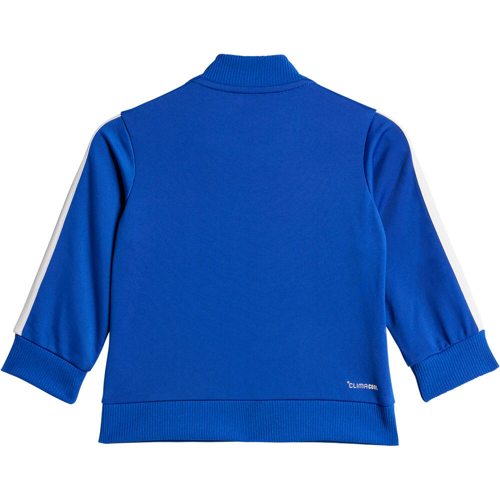 adidas chándal bebé SEASONAL ESSENTIALS TIBERIO 3 STRIPES TRICOT AZUL vista detalle