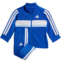 adidas chándal bebé SEASONAL ESSENTIALS TIBERIO 3 STRIPES TRICOT AZUL vista frontal