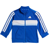 adidas chándal bebé SEASONAL ESSENTIALS TIBERIO 3 STRIPES TRICOT AZUL vista trasera