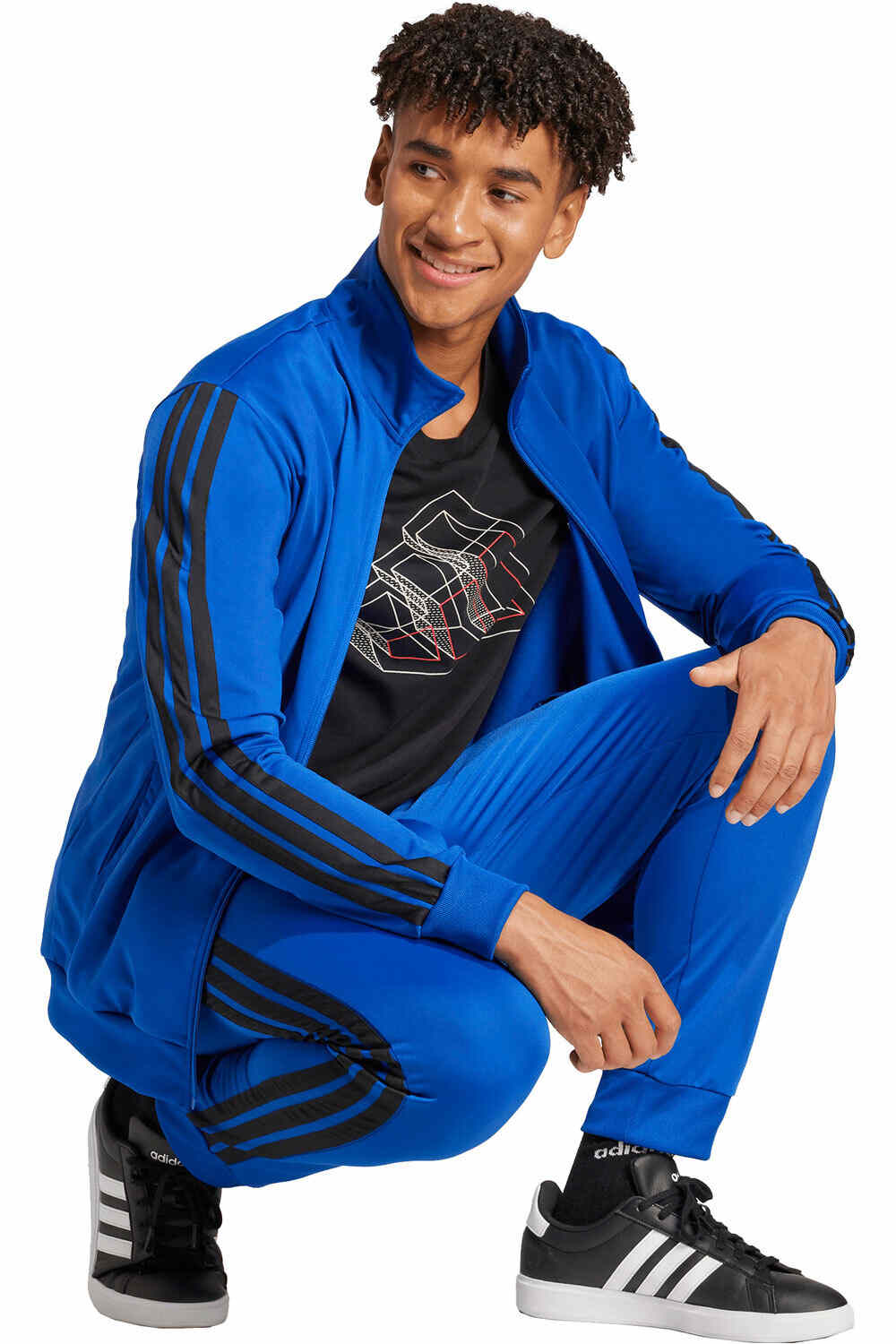 adidas chándal hombre 3 STRIPES AZUL vista detalle
