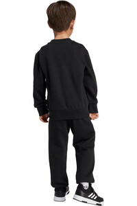 adidas chándal junior Conjunto sudadera y pantaln Ess NEGRO vista trasera