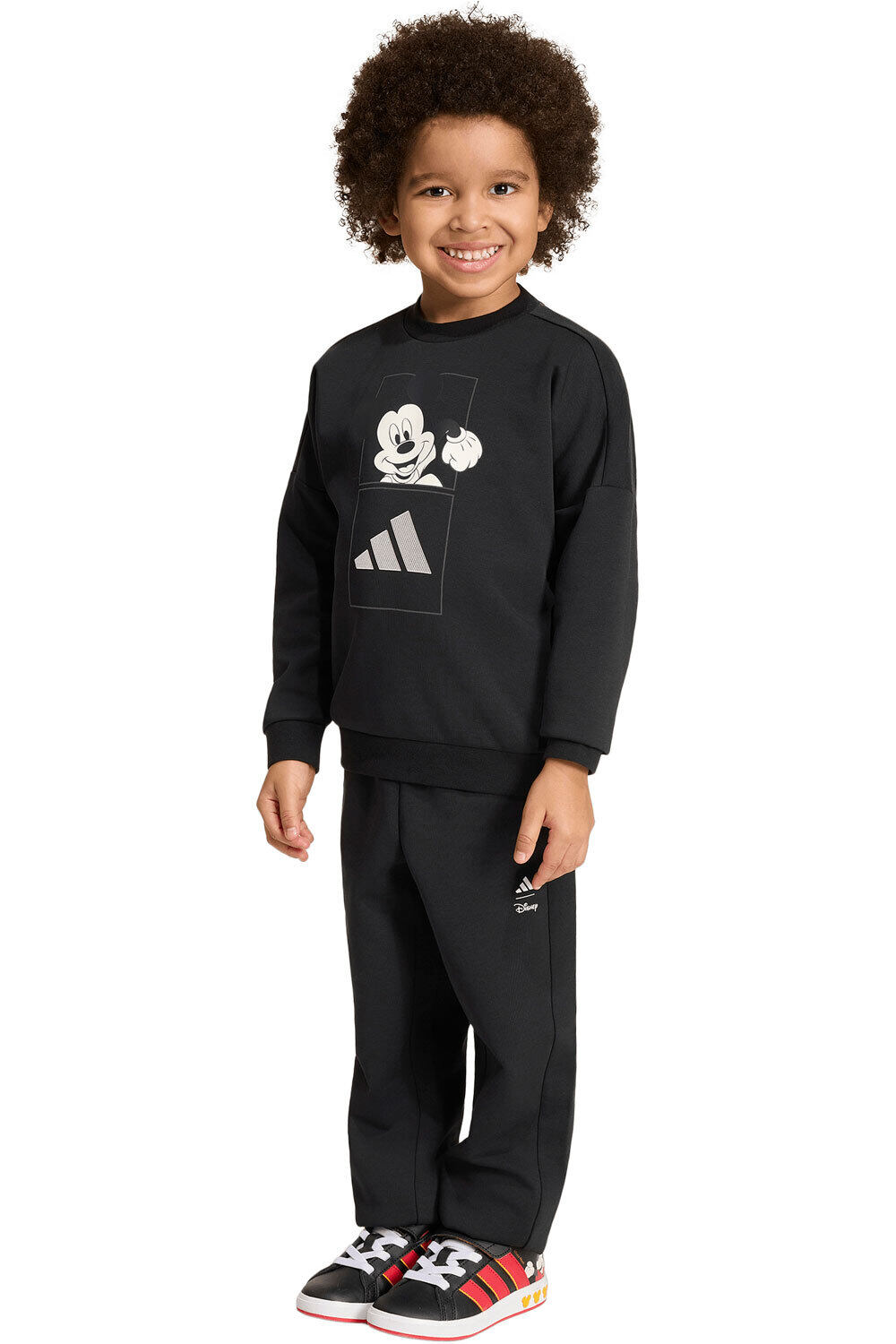 adidas chándal junior DISNEY MICKEY MOUSE NEGRO vista frontal