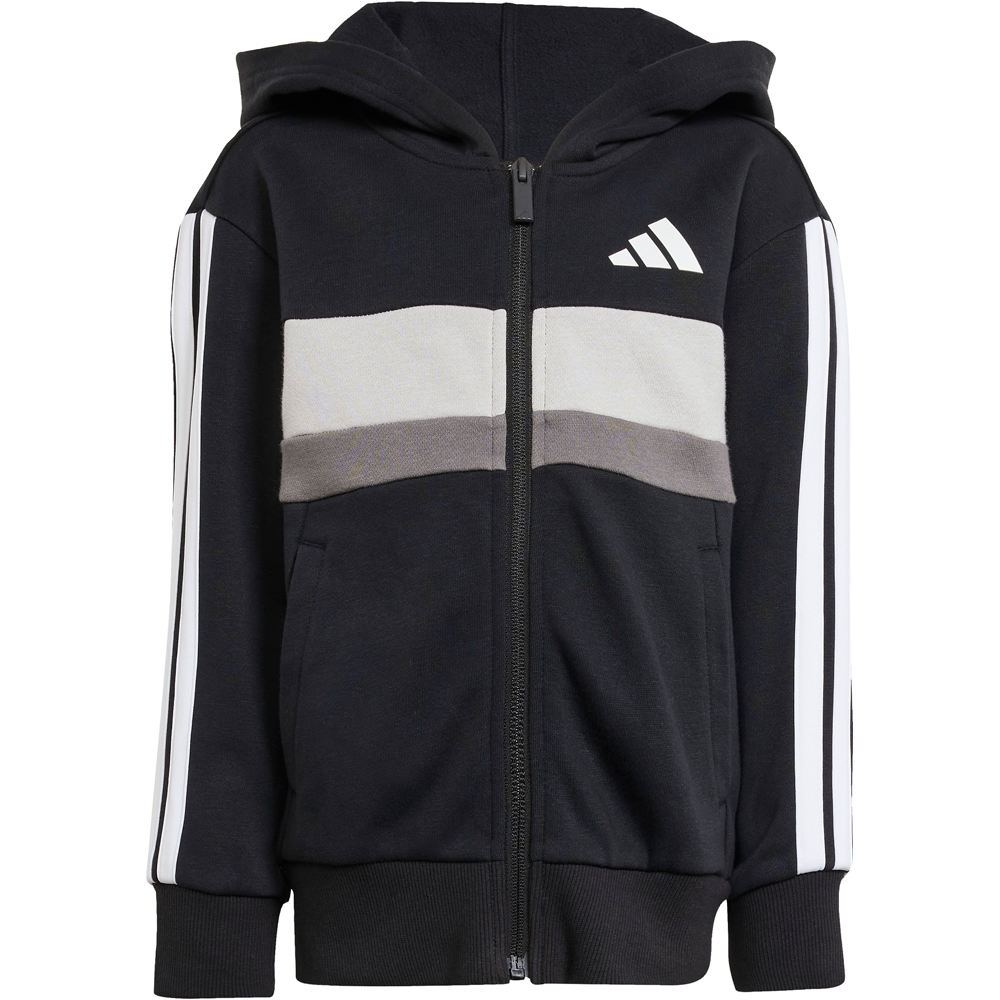adidas chándal junior ESSENTIALS 3 STRIPES NEGRO 06