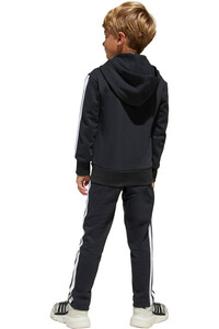 adidas chándal junior ESSENTIALS 3 STRIPES NEGRO vista trasera