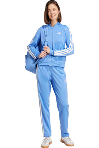 adidas chándal mujer ESSENTIALS 3 STRIPES AZUL vista trasera
