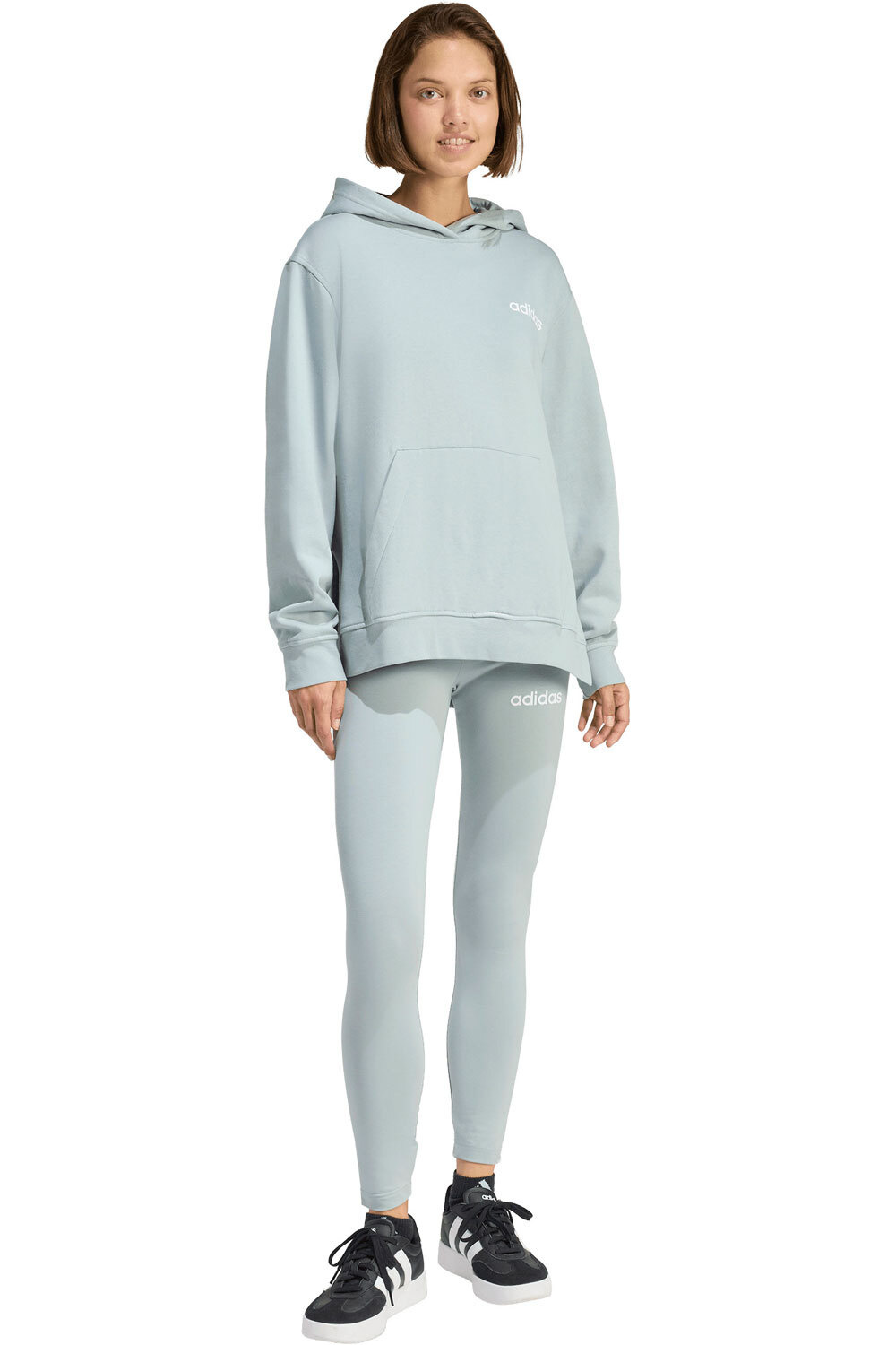 adidas chándal mujer LEISURE AZUL vista frontal
