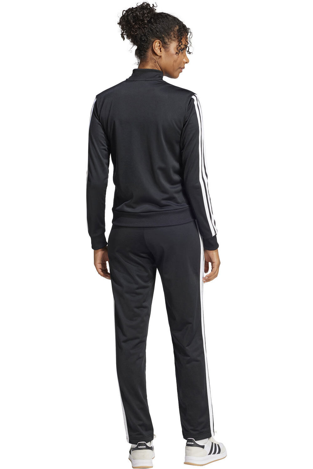 adidas chándal mujer SPORTSWEAR 3 STRIPES NEGRO vista trasera