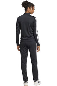 adidas chándal mujer SPORTSWEAR 3 STRIPES NEGRO vista trasera
