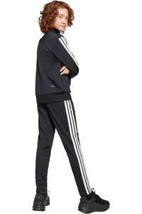adidas chándal niño 3 STRIPES TIBERIO NEGRO vista trasera