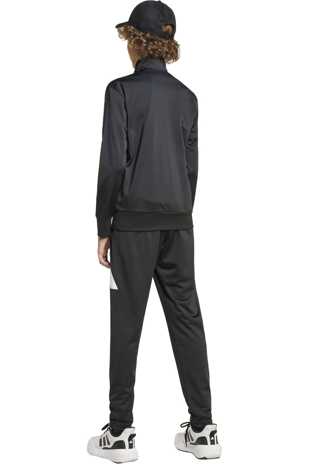 adidas chándal niño ESSENTIALS CLIMACOOL NEGRO vista trasera
