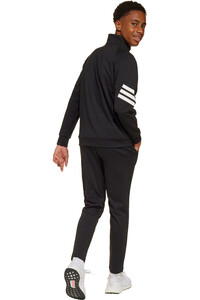 adidas chándal niño FUTURE ICONS 3 STRIPES NEGRO vista trasera