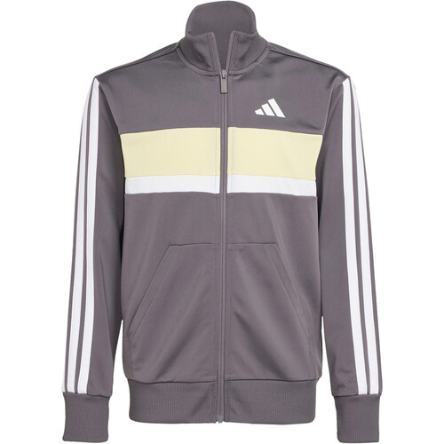 adidas chándal niño SEASONAL ESSENTIALS TIBERIO 3 STRIPES GRIS