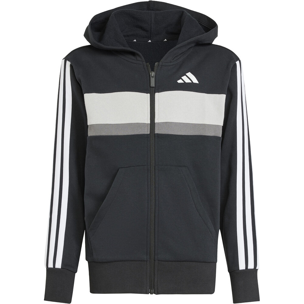adidas chándal niño SEASONAL ESSENTIALS TIBERIO 3 STRIPES NEGRO 06