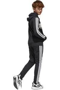 adidas chándal niño SEASONAL ESSENTIALS TIBERIO 3 STRIPES NEGRO vista trasera