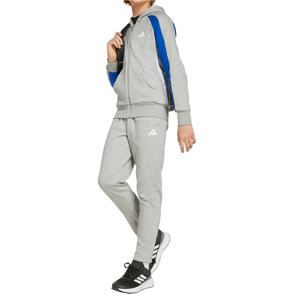 adidas chándal niño SEASONAL GRIS vista detalle