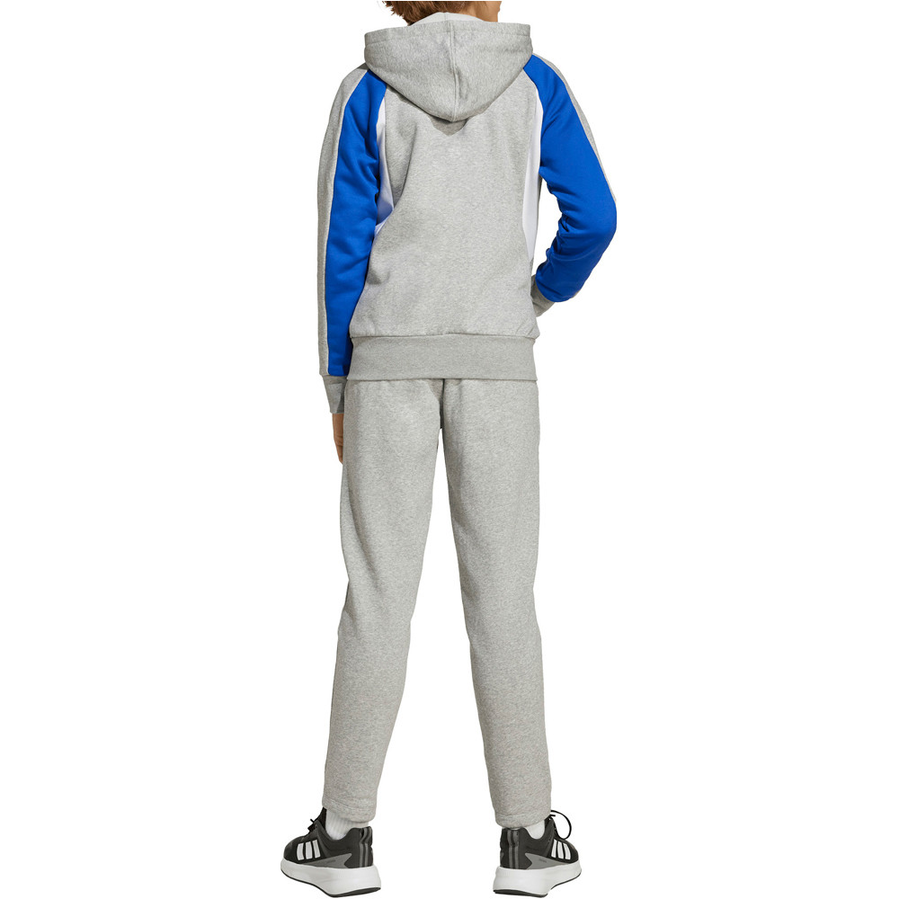 adidas chándal niño SEASONAL GRIS vista trasera