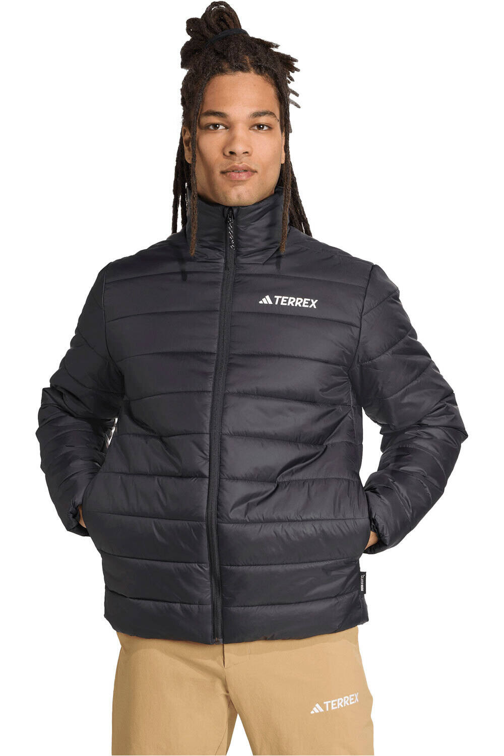 adidas chaqueta outdoor hombre TERREX MULTI ESSENTIALS NEGRO vista frontal