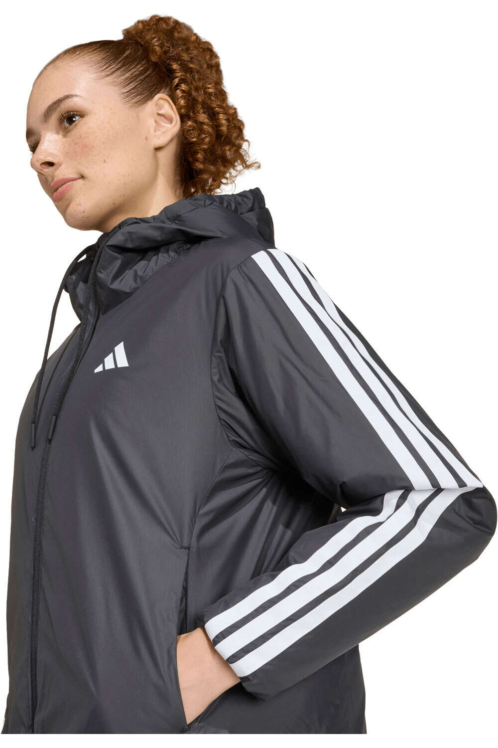 adidas chaqueta outdoor mujer ESSENTIALS CLIMAWARM 3 STRIPES NEGRO 03