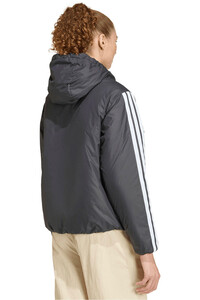 adidas chaqueta outdoor mujer ESSENTIALS CLIMAWARM 3 STRIPES NEGRO vista trasera