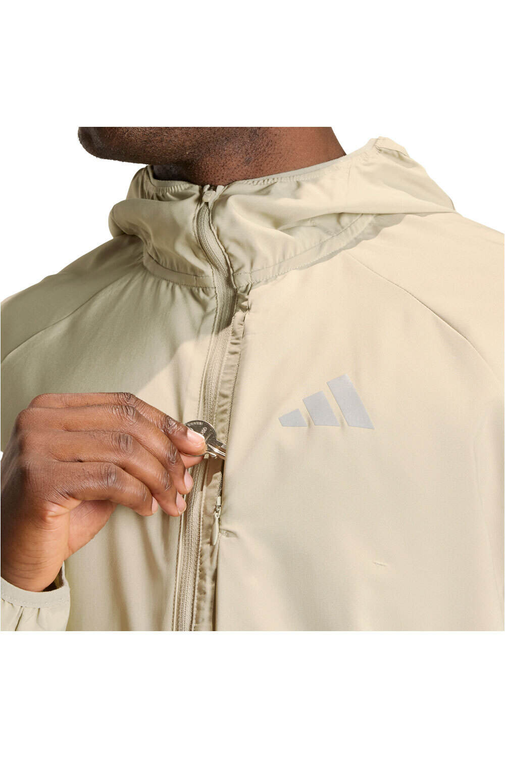 adidas Chaqueta Running Hombre ADI365 ESSENTIALS MARRON vista detalle