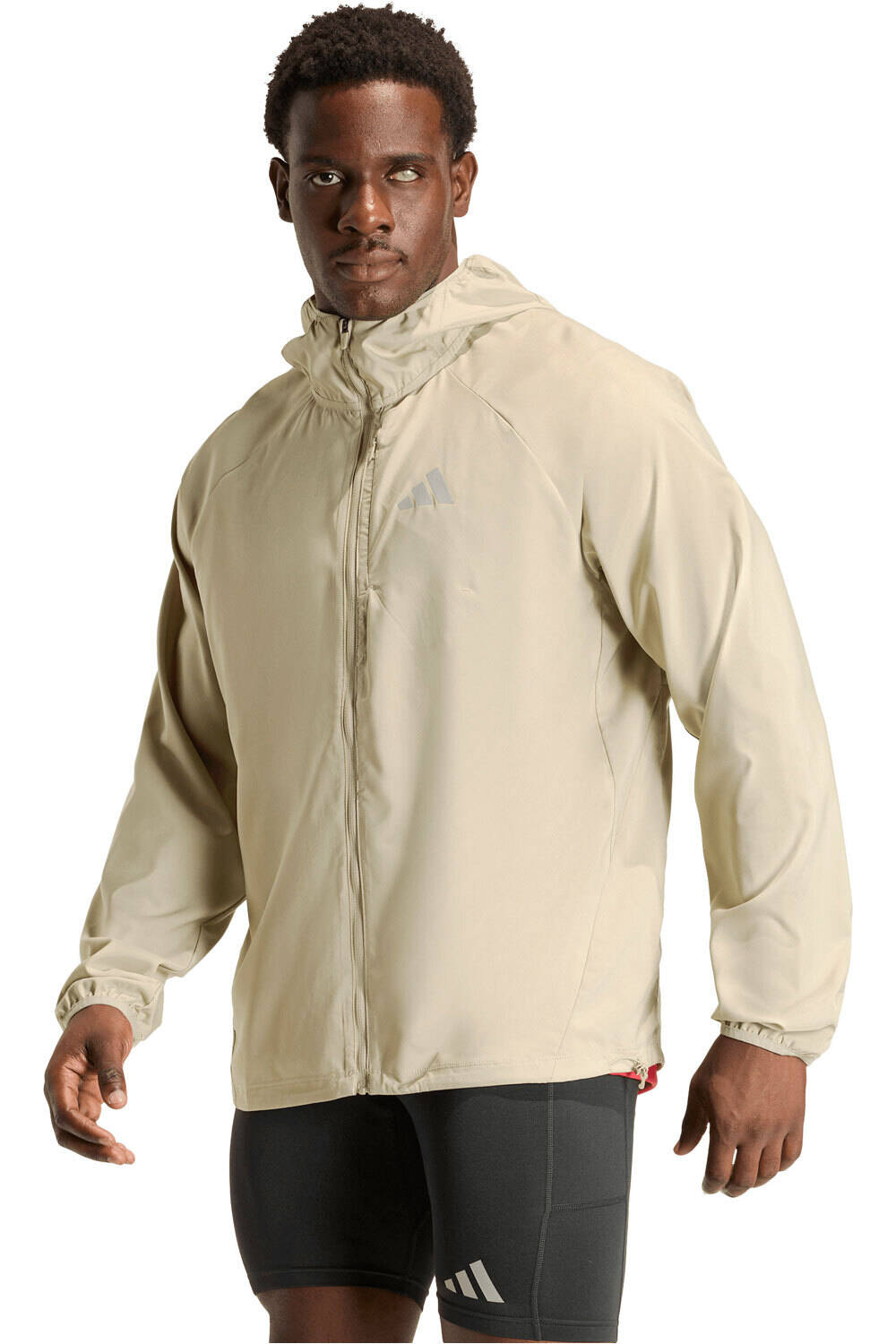 adidas Chaqueta Running Hombre ADI365 ESSENTIALS MARRON vista frontal
