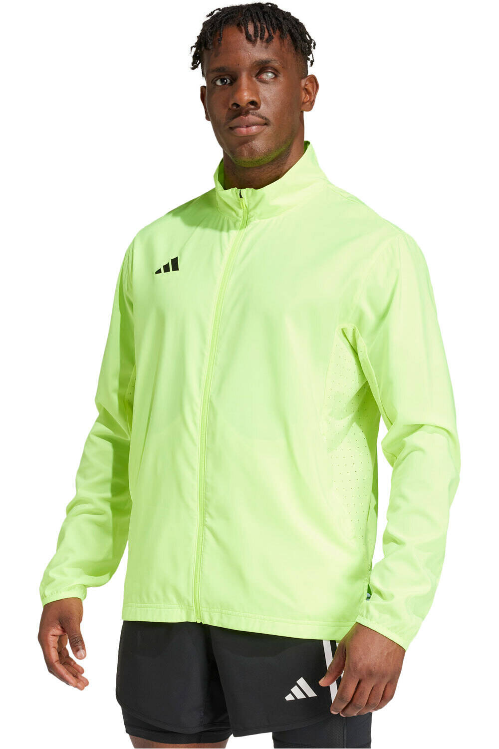 adidas CHAQUETA RUNNING HOMBRE ADIZERO MORADO vista frontal