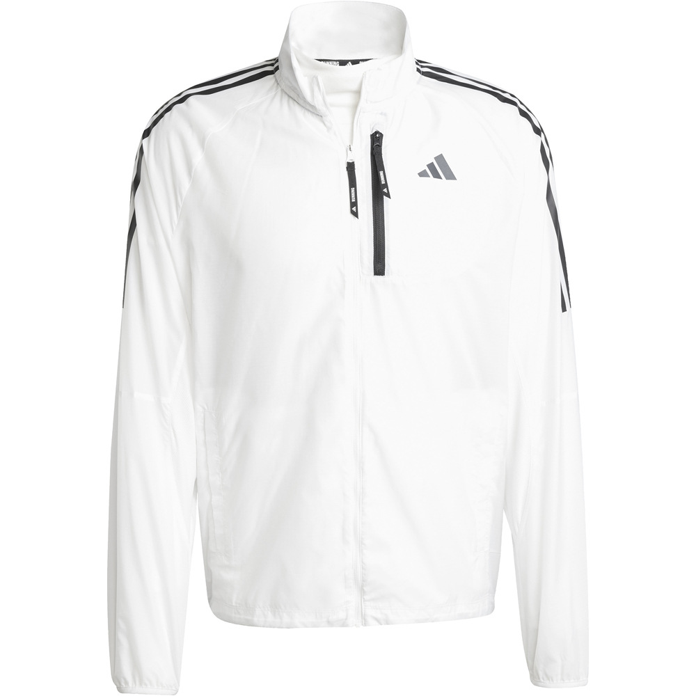 adidas CHAQUETA RUNNING HOMBRE OWN THE RUN 3 STRIPES PACKABLE BLANCO 04