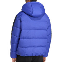 adidas chaquetas hombre ESSENTIALS 3 STRIPES AZUL vista trasera