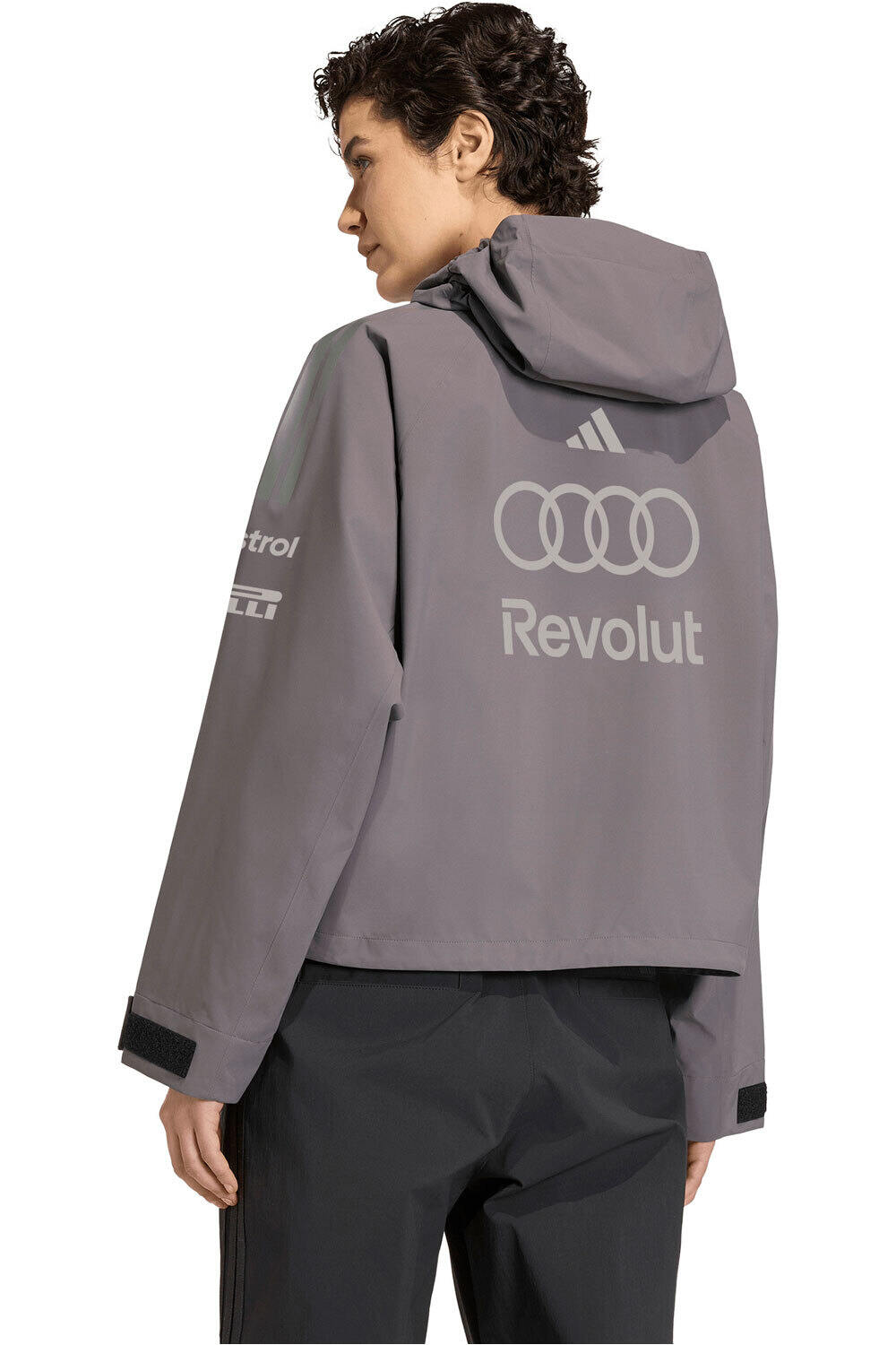 adidas chaquetas mujer AUDI F1 TEAM GRIS vista trasera