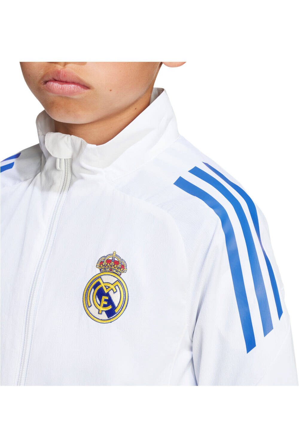 adidas chubasquero y chaquetones entrenamiento fútbol niño REAL MADRID 25/26 ENTRENAMIENTO BLANCO 03