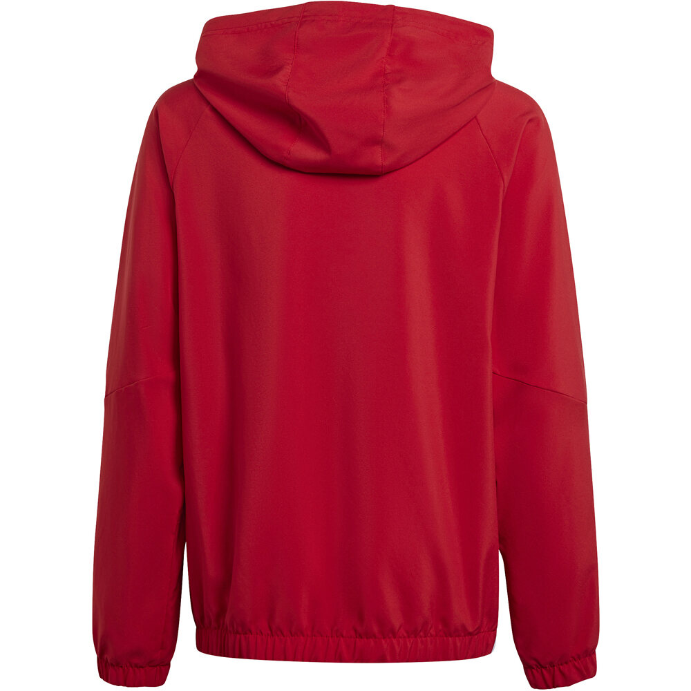 adidas chubasquero y chaquetones entrenamiento fútbol niño TIRO24 ROJO vista trasera