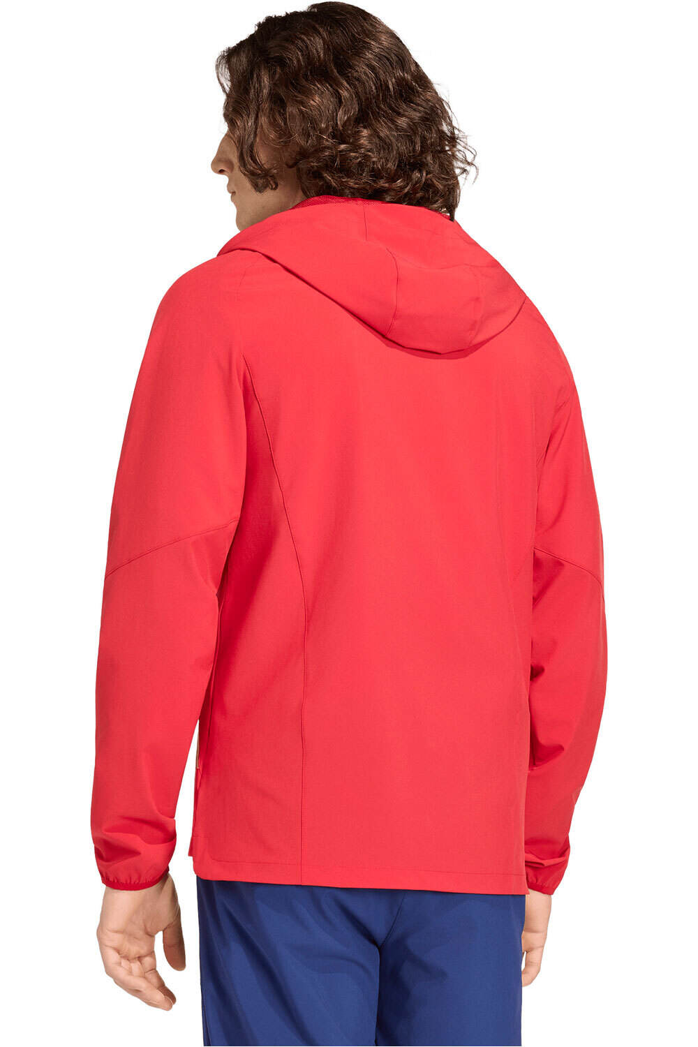 adidas chubasqueros y chaquetones entrenamiento fútbol ESPAÑA MUNDIAL 2026 TIRO TRAVEL ROJO vista trasera