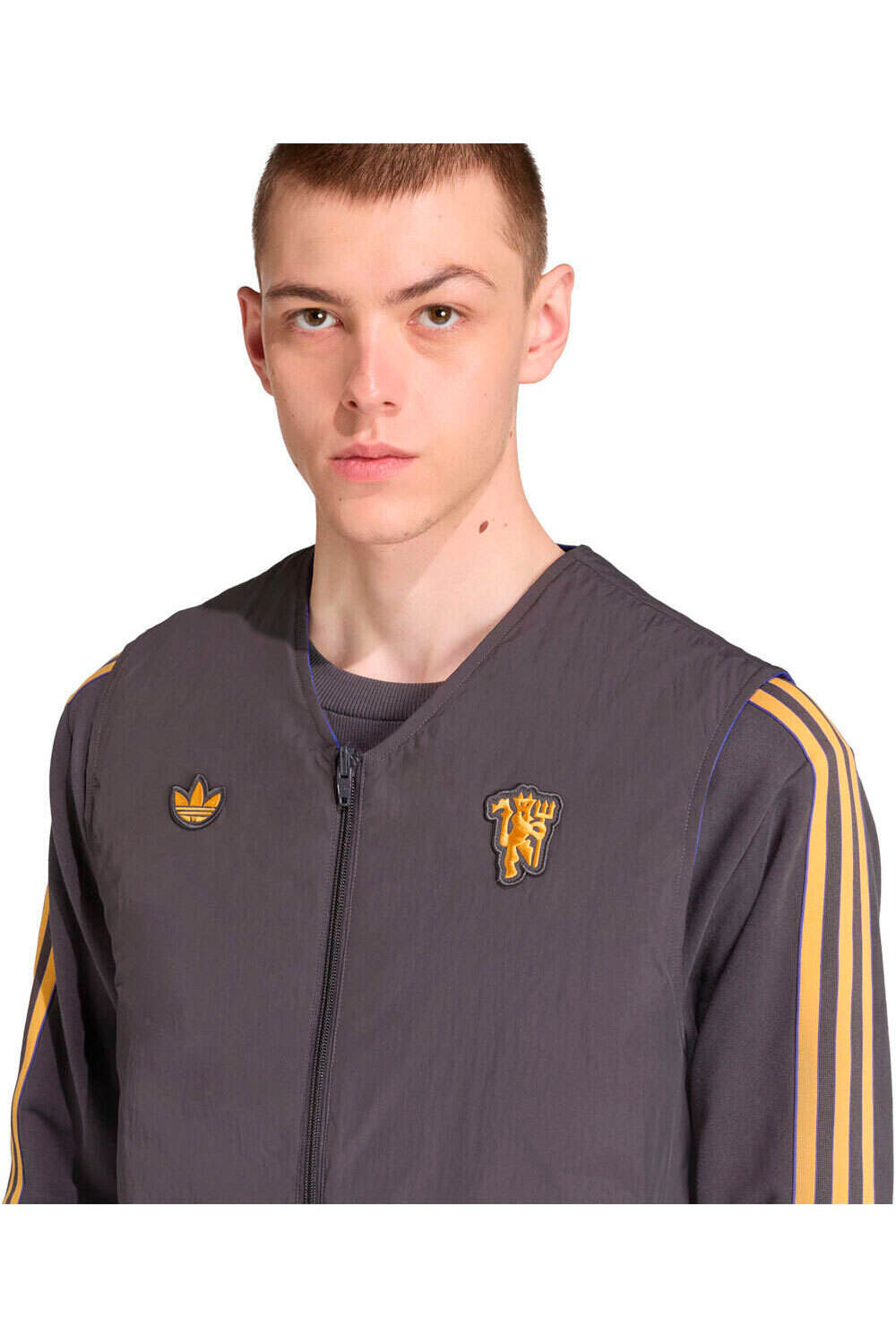 adidas chubasqueros y chaquetones entrenamiento fútbol MANCHESTER U TERRACE ICONS NEGRO 03