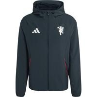 adidas chubasqueros y chaquetones entrenamiento fútbol MANCHESTER UNITED TIRO TRAVEL NEGRO 04