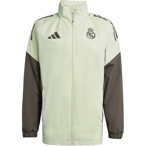 adidas chubasqueros y chaquetones entrenamiento fútbol REAL MADRID 25/26 ENTRENAMIENTO ALL WEATHER VERDE