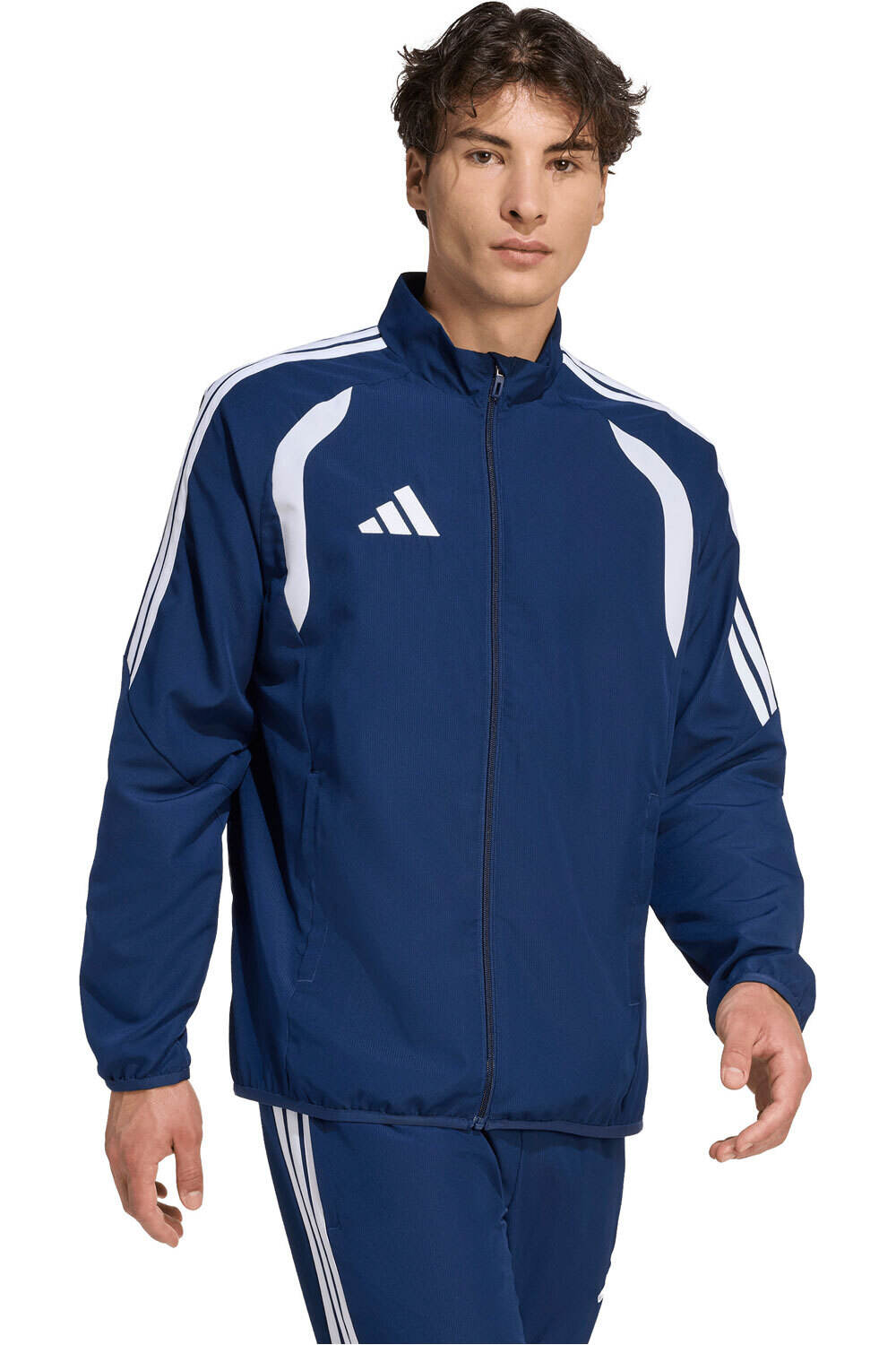 adidas chubasqueros y chaquetones entrenamiento fútbol TIRO26 LEAGUE PRESENTATION AZUL vista detalle