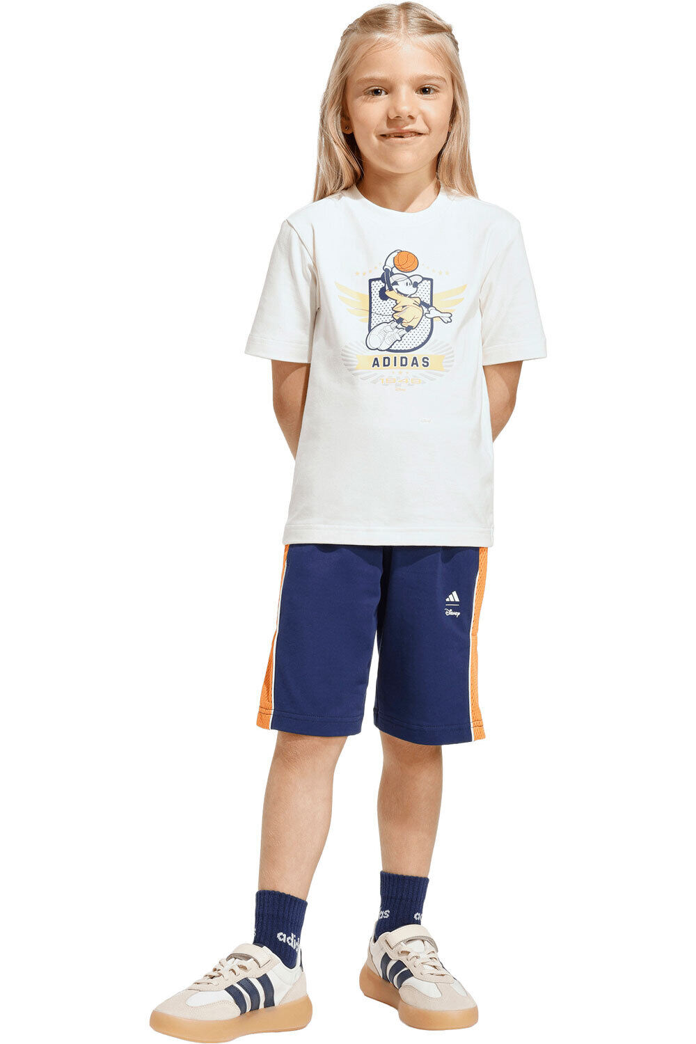 adidas conjunto junior DISNEY MICKEY MOUSE SET BLANCO vista frontal