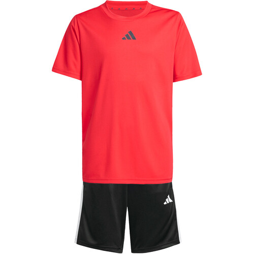 adidas conjunto junior TRAIN ESSENTIALS 3-STRIPES SET ROSA