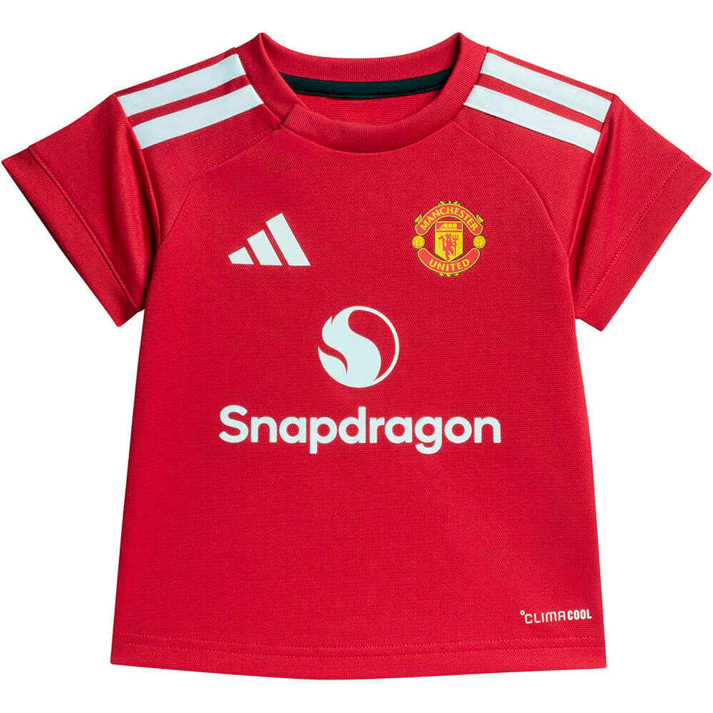 adidas equipación fútbol niño MANCHESTER UNITED 26/27PRIMERA EQUIPACION ROJO vista trasera