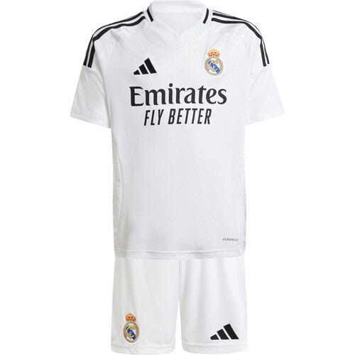adidas equipación fútbol niño REAL MADRID 24/25 PRIMERA EQUIPACION BLANCO