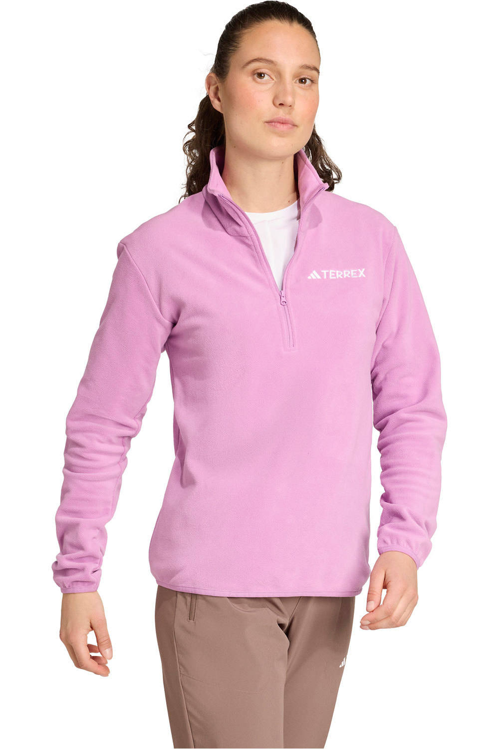 adidas forro polar mujer TERREX MULTI ESSENTIALS ROSA vista detalle