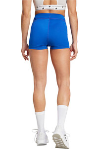 adidas malla corta running mujer ADIZERO ESSENTIALS AZUL vista trasera