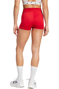 adidas malla corta running mujer ADIZERO ESSENTIALS ROJO vista trasera
