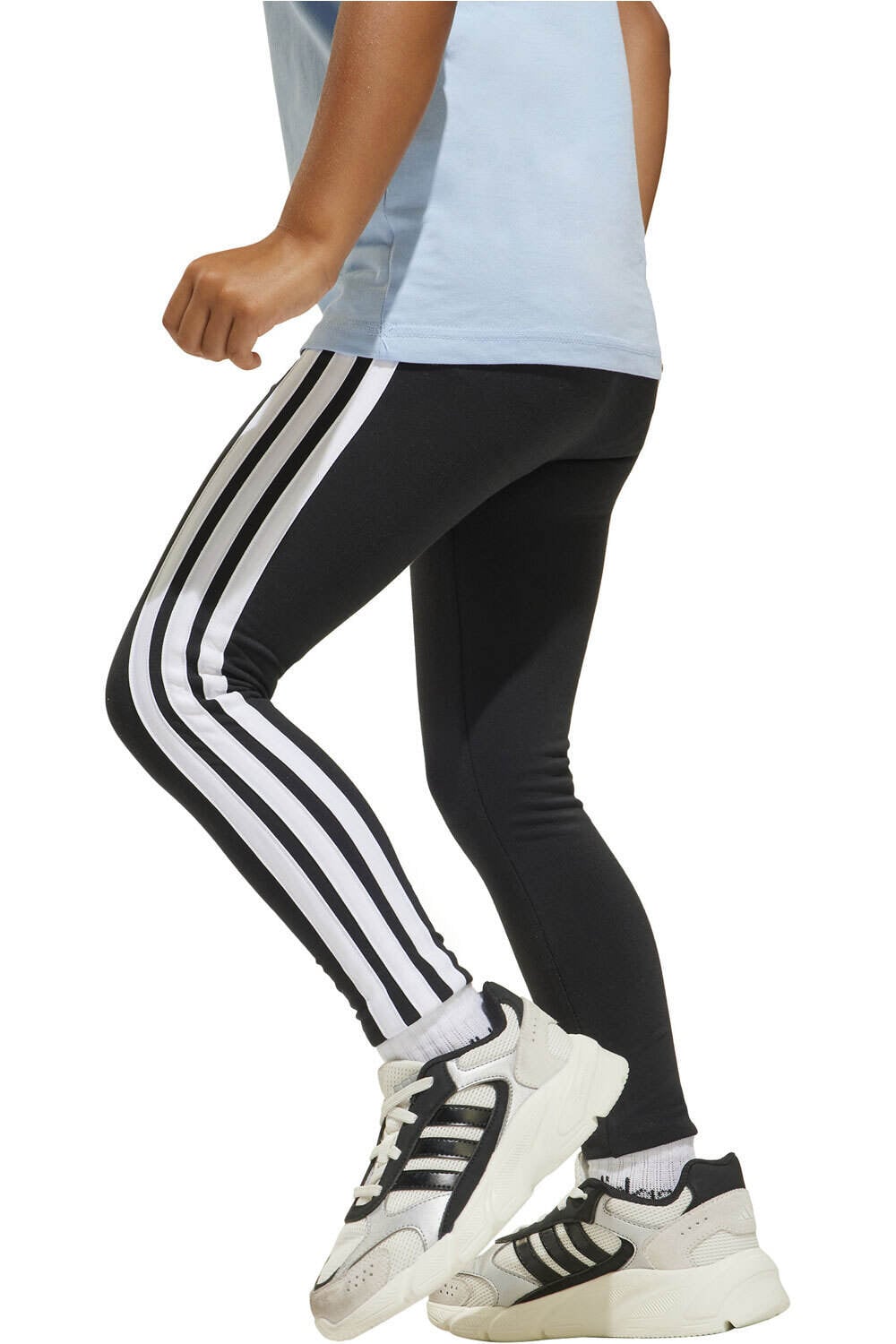 adidas malla larga junior ESSENTIALS NEGRO vista trasera